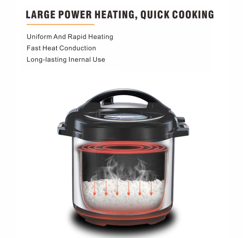 Silver Crest 10 In 1 Electric Pressure Cooker Instant Programmable Smart Pot 1050 Watts, 6 Liters